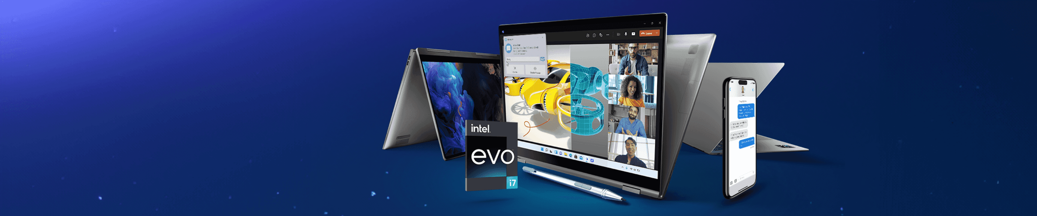 A selection of Intel Evo i7 Devices