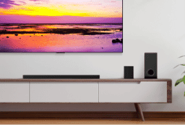 A close up of the bose ultra soundbar